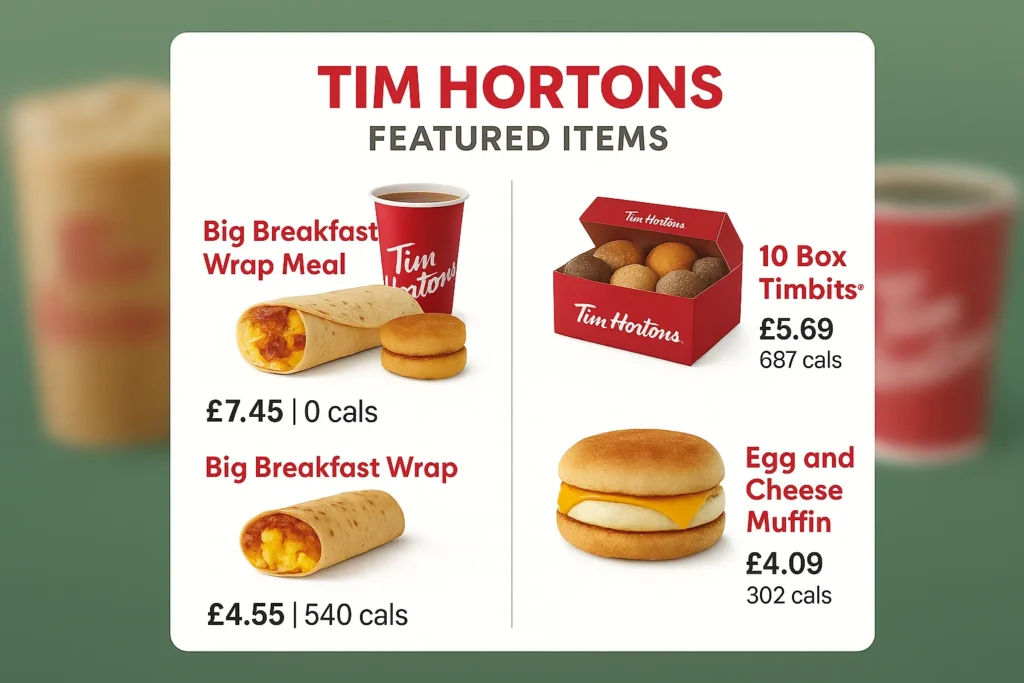 A Guide to Tim Hortons UK Menu Prices